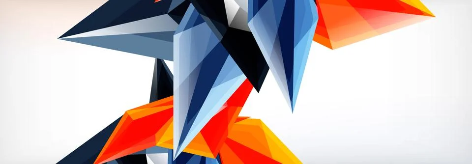 Vector 3d triangles and pyramids abstract background for business or technology イラスト素材