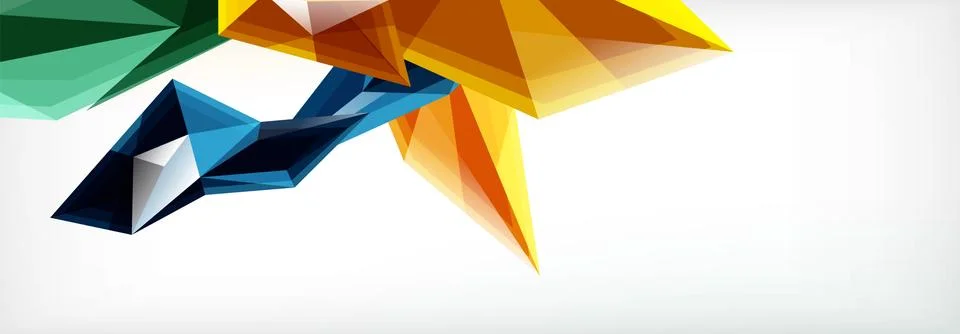 Vector 3d triangles and pyramids abstract background for business or technology Stock Illustration