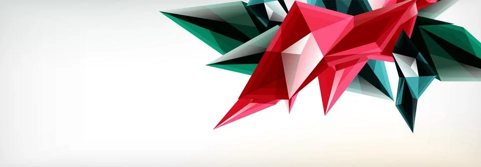Vector 3d triangles and pyramids abstract background for business or technology Stock Illustration