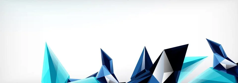 Vector 3d triangles and pyramids abstract background for business or technology Stock Illustration