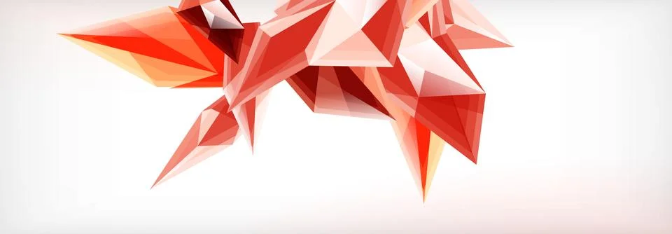 Vector 3d triangles and pyramids abstract background for business or technology Stock Illustration