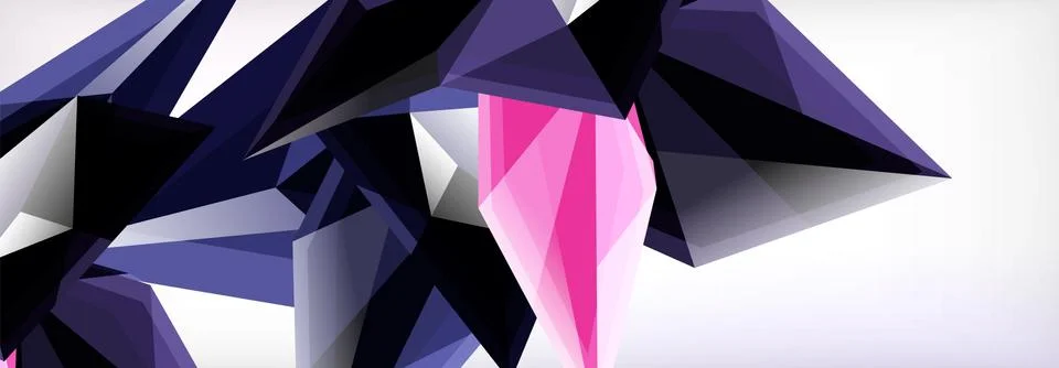 Vector 3d triangles and pyramids abstract background for business or technology イラスト素材
