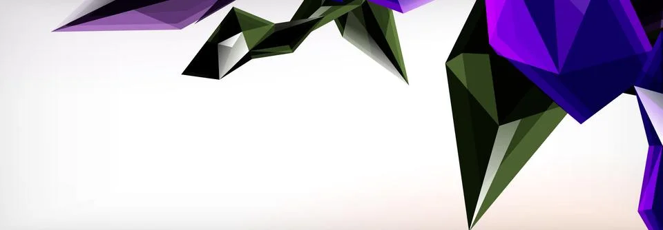 Vector 3d triangles and pyramids abstract background for business or technology Illustrazione stock