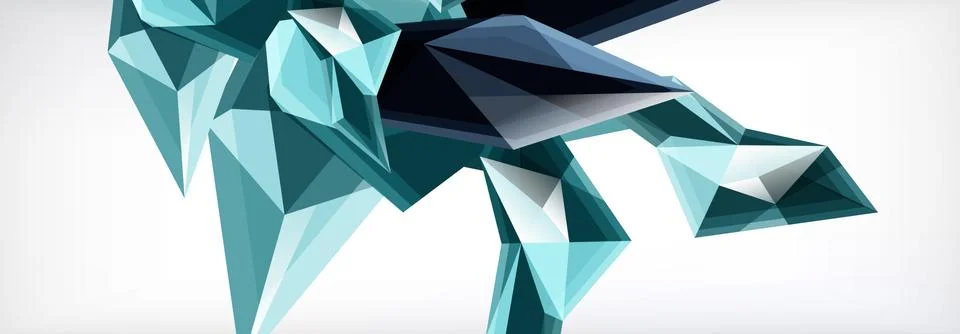 Vector 3d triangles and pyramids abstract background for business or technology Stockillustratie
