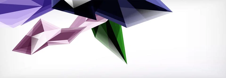 Vector 3d triangles and pyramids abstract background for business or technology Stock Illustration