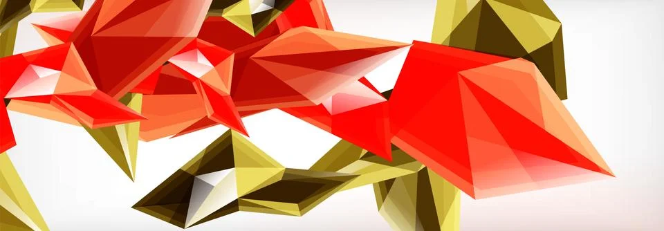 Vector 3d triangles and pyramids abstract background for business or technology イラスト素材