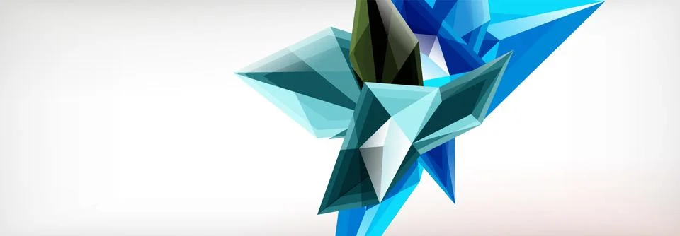 Vector 3d triangles and pyramids abstract background for business or technology イラスト素材