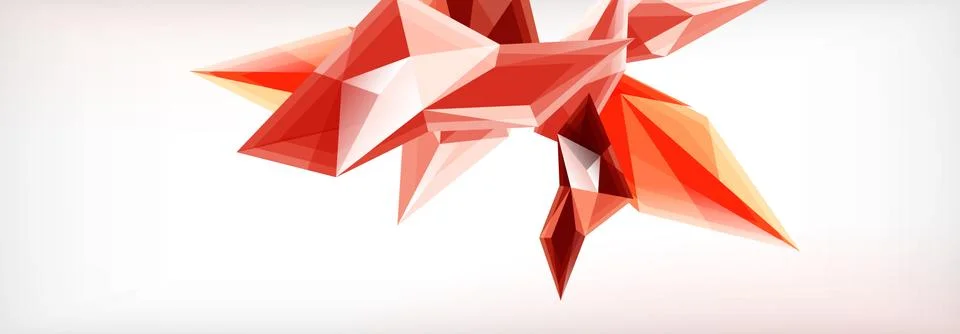 Vector 3d triangles and pyramids abstract background for business or technology Stock Illustration