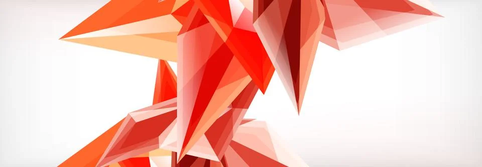 Vector 3d triangles and pyramids abstract background for business or technology Stockillustratie