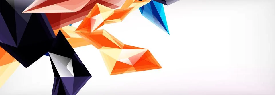 Vector 3d triangles and pyramids abstract background for business or technology Illustrazione stock