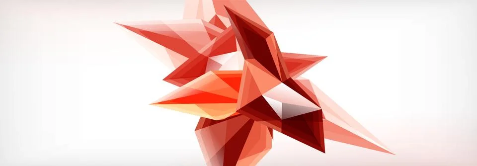 Vector 3d triangles and pyramids abstract background for business or technology Illustrazione stock