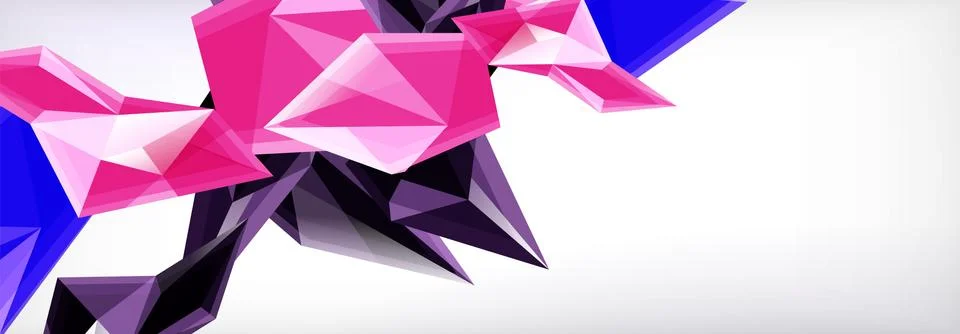 Vector 3d triangles and pyramids abstract background for business or technology イラスト素材