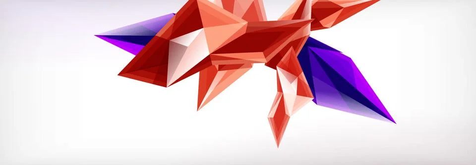 Vector 3d triangles and pyramids abstract background for business or technology Stock Illustration