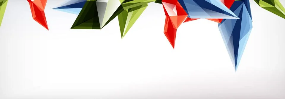 Vector 3d triangles and pyramids abstract background for business or technology Stock Illustration