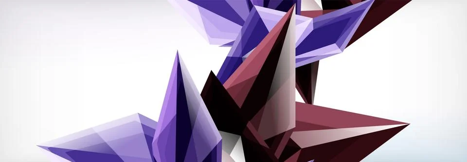 Vector 3d triangles and pyramids abstract background for business or technology Stock Illustration