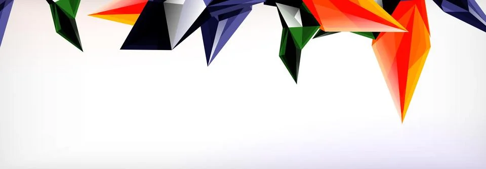 Vector 3d triangles and pyramids abstract background for business or technology Illustrazione stock