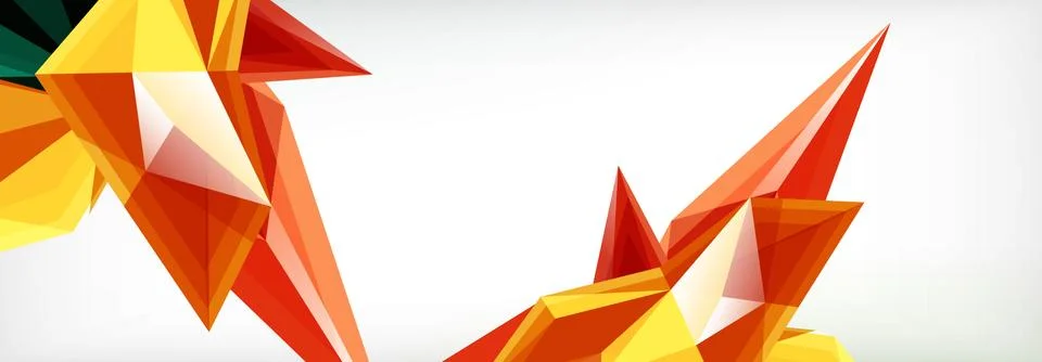 Vector 3d triangles and pyramids abstract background for business or technology Illustrazione stock