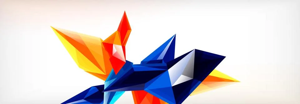 Vector 3d triangles and pyramids abstract background for business or technology 스톡 일러스트
