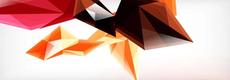 Vector 3d triangles and pyramids abstract background for business or technology Illustrazione stock