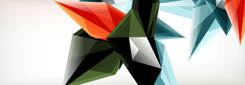 Vector 3d triangles and pyramids abstract background for business or technology Stockillustratie