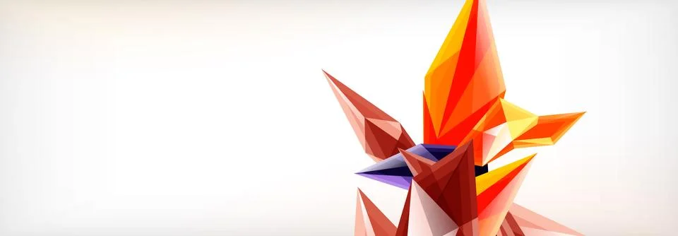 Vector 3d triangles and pyramids abstract background for business or technology Illustrazione stock