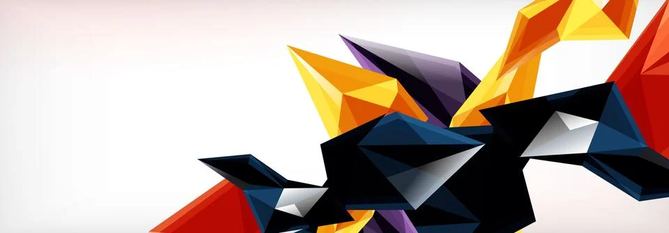 Vector 3d triangles and pyramids abstract background for business or technology イラスト素材