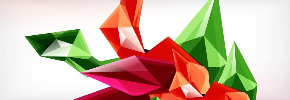 Vector 3d triangles and pyramids abstract background for business or technology 스톡 일러스트