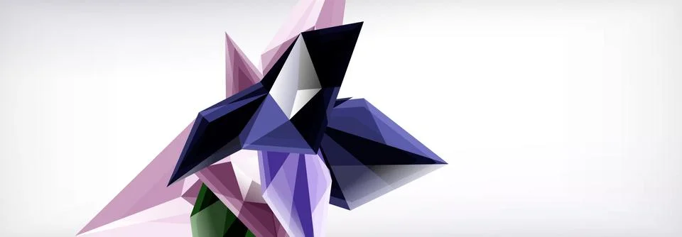 Vector 3d triangles and pyramids abstract background for business or technology Illustrazione stock