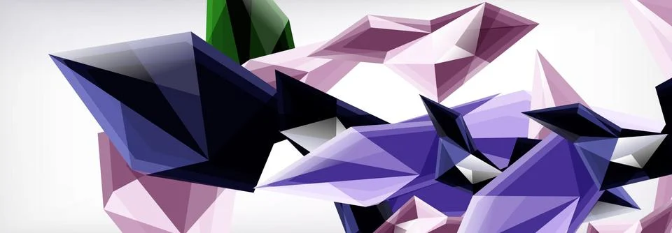 Vector 3d triangles and pyramids abstract background for business or technology Stock Illustration