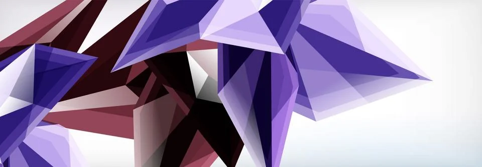 Vector 3d triangles and pyramids abstract background for business or technology Stock Illustration