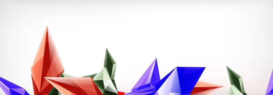 Vector 3d triangles and pyramids abstract background for business or technology Illustrazione stock