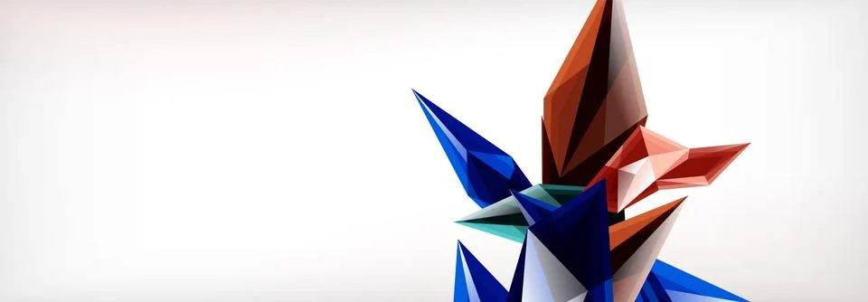 Vector 3d triangles and pyramids abstract background for business or technology イラスト素材