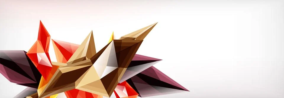 Vector 3d triangles and pyramids abstract background for business or technology イラスト素材