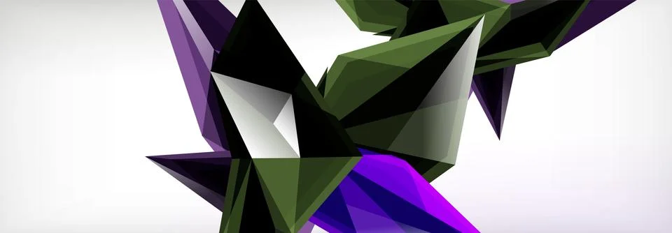 Vector 3d triangles and pyramids abstract background for business or technology Illustrazione stock