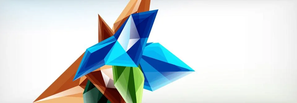 Vector 3d triangles and pyramids abstract background for business or technology イラスト素材