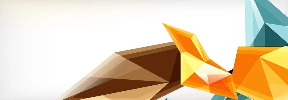 Vector 3d triangles and pyramids abstract background for business or technology Illustrazione stock