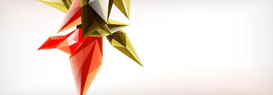 Vector 3d triangles and pyramids abstract background for business or technology 스톡 일러스트