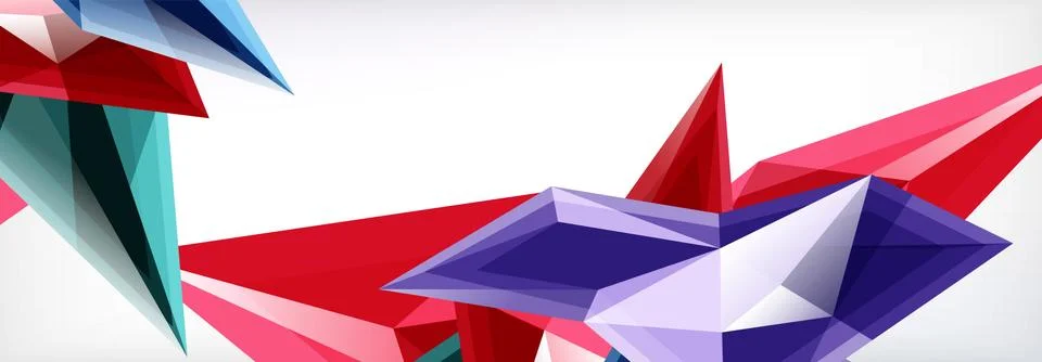 Vector 3d triangles and pyramids abstract background for business or technology Stock Illustration