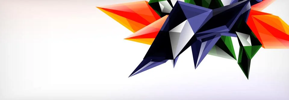 Vector 3d triangles and pyramids abstract background for business or technology Stock Illustration