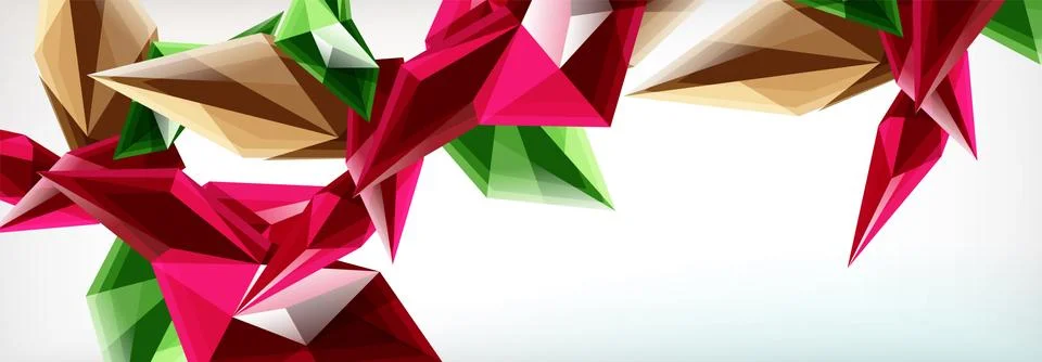 Vector 3d triangles and pyramids abstract background for business or technology イラスト素材