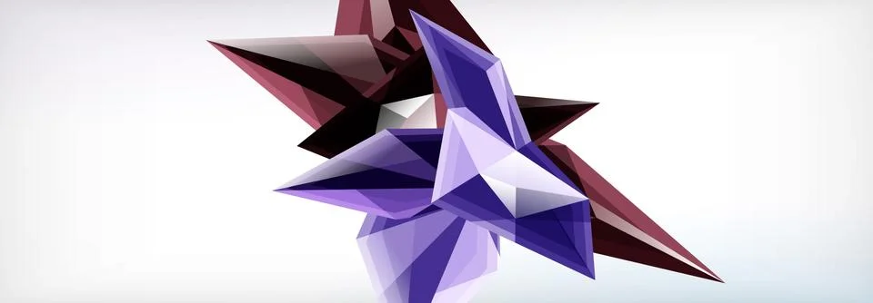 Vector 3d triangles and pyramids abstract background for business or technology Stockillustratie