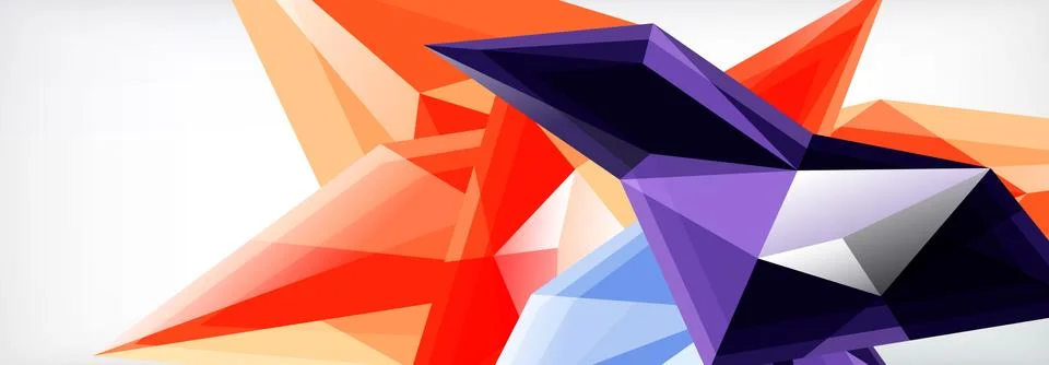 Vector 3d triangles and pyramids abstract background for business or technology Illustrazione stock