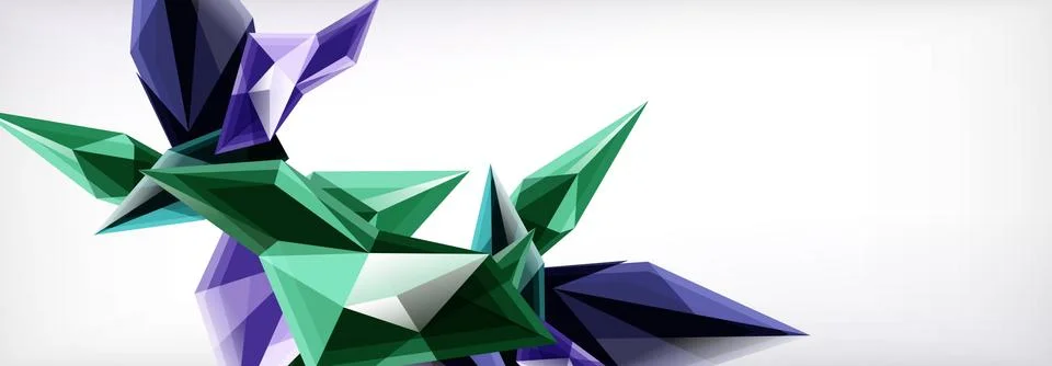 Vector 3d triangles and pyramids abstract background for business or technology Stock Illustration