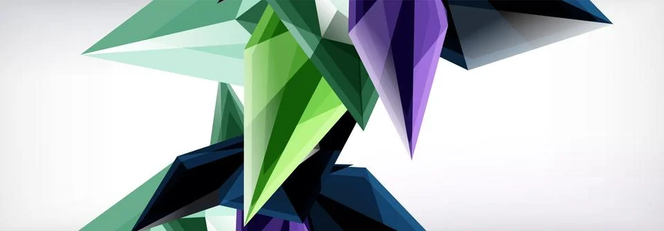 Vector 3d triangles and pyramids abstract background for business or technology Stockillustratie