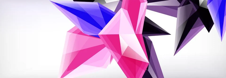 Vector 3d triangles and pyramids abstract background for business or technology Stock Illustration