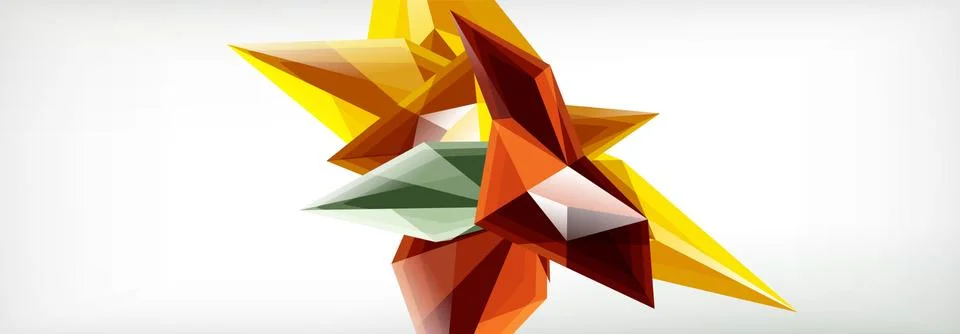 Vector 3d triangles and pyramids abstract background for business or technology Stockillustratie