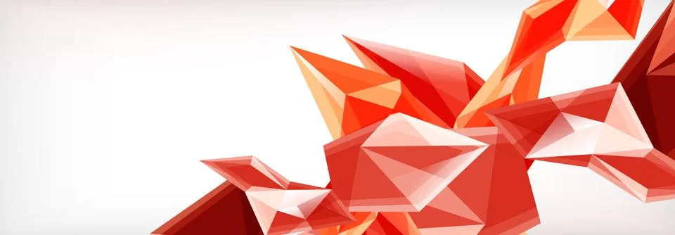 Vector 3d triangles and pyramids abstract background for business or technology Stock Illustration