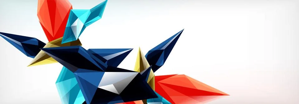 Vector 3d triangles and pyramids abstract background for business or technology Illustrazione stock