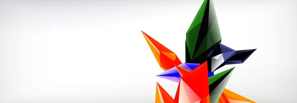 Vector 3d triangles and pyramids abstract background for business or technology イラスト素材