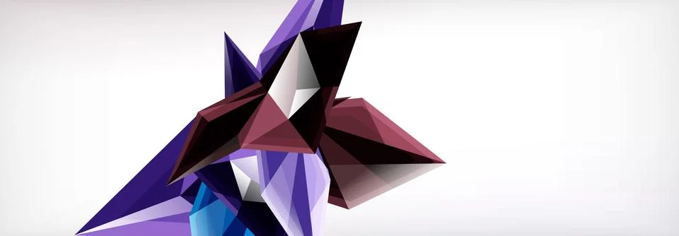 Vector 3d triangles and pyramids abstract background for business or technology Illustrazione stock